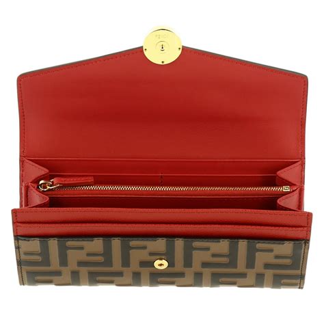 fendi red wallet|Fendi wallet for women.